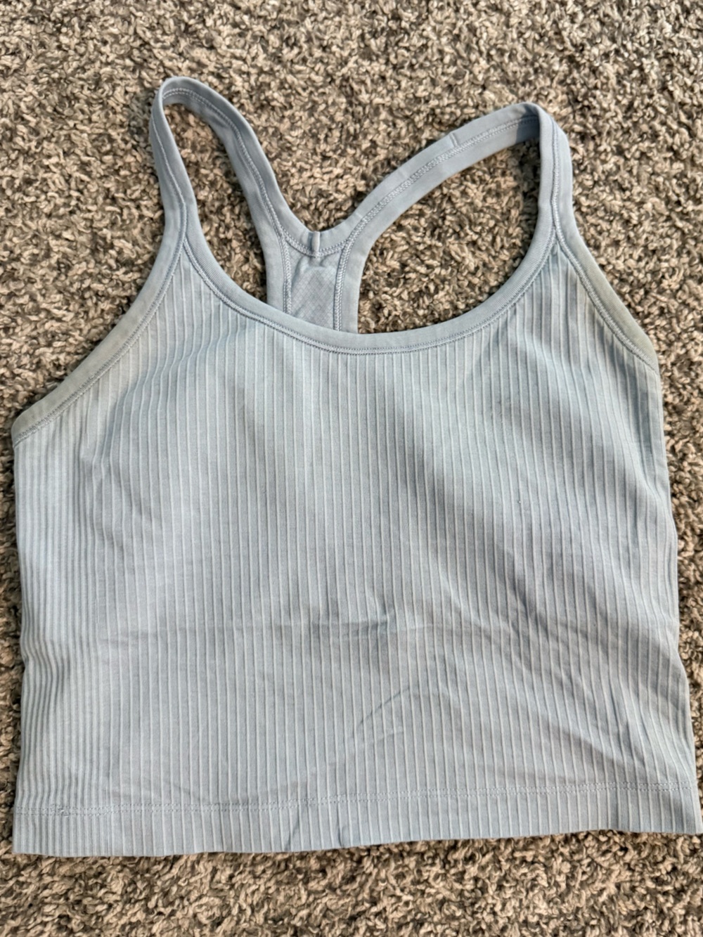 Lululemon ebb to street cropped ribbed racerback tank